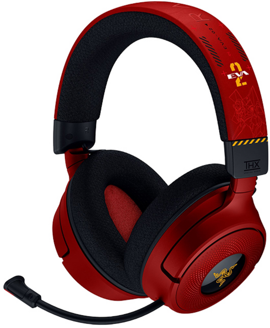 Razer 雷蛇 KRAKEN V4 EVA 聯名 北海巨妖 無線電競耳機 無線耳麥 藍芽耳機 電競耳機, 紅色, EVA 02