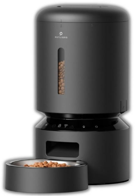 PETLIBRO 膠囊自動餵食器 WiFi連線版 5L 單/雙碗 黑/白色 寵物自動餵食器, WIFI款 黑色單碗, 1個