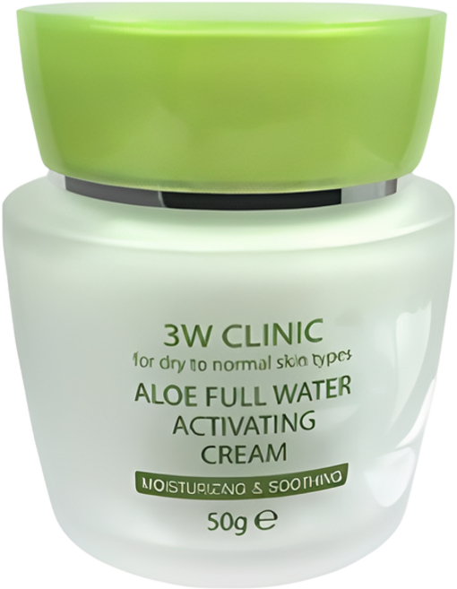 3W CLINIC 蘆薈活水保濕霜, 50g, 3個