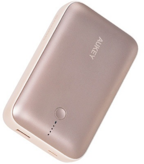 Aukey CUBIE 20000mAh PD快充行動電源(PB-Y57)大容量雙向快充安全便攜, 沙漠金, PB-Y57