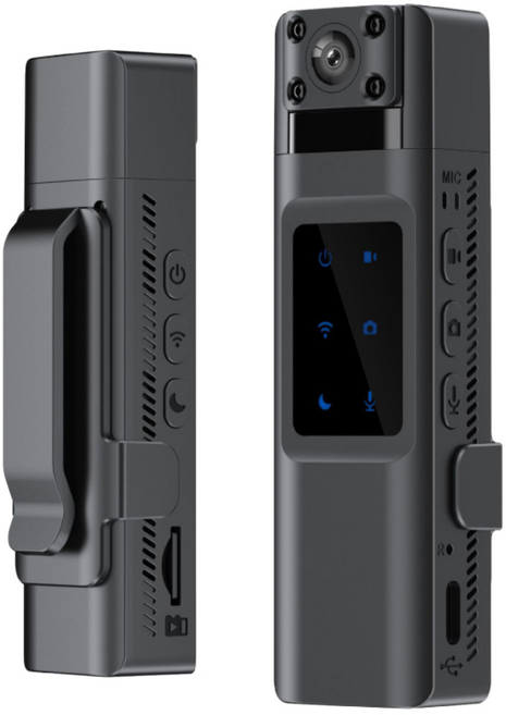 DTAudio 便攜式密錄器 夜視無光 錄音筆 蒐證攝像機, 1個, 180度鏡頭隨身攝影機 不含卡, IPC-B03