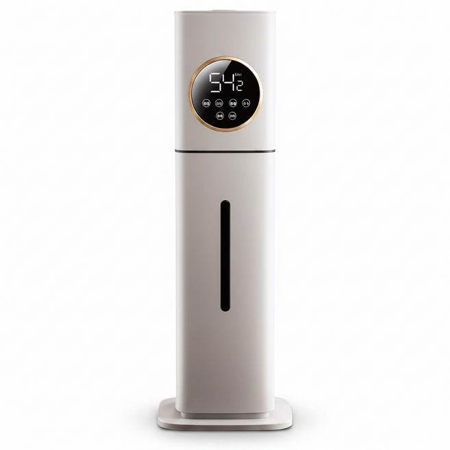 HANQI 空氣加濕器 家用靜音落地式 9L大容量 智慧WiFi, 白色觸控款 樹杈噴霧頭, TJ - 2501