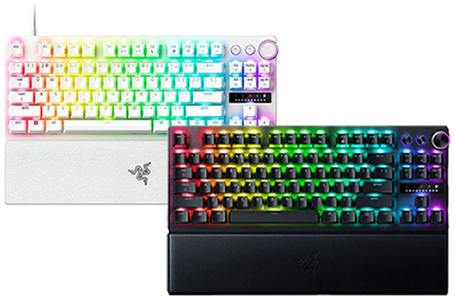 Razer 雷蛇 獵魂光蛛 V3 Pro Analog TKL 光軸 有線鍵盤, 白色