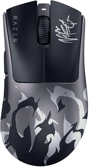 Razer 雷蛇 DeathAdder V4 Pro 煉獄奎蛇 NiKo聯名 無線電競滑鼠 電競滑鼠 雙模連線 超輕量, 灰, 主商品+送素面鼠墊