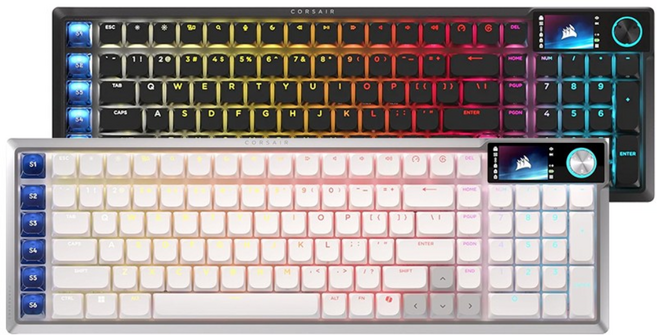 Corsair 海盜船 VANGUARD AIR 99 先鋒者 無線電競鍵盤 8k輪詢率 電競鍵盤 機械鍵盤 無線鍵盤, 黑色, 主商品, 矮軸