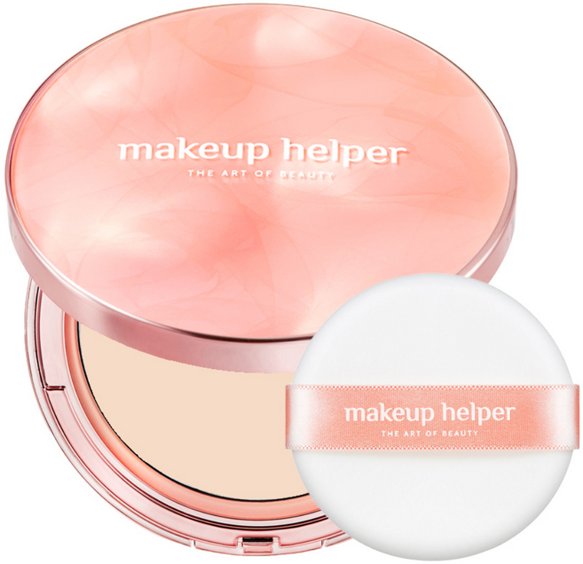 makeup helper Art系列長效持久蜜粉餅 Rose Latte款 25g, 22 Nude Beige, 1個
