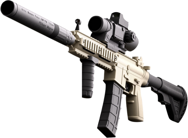 機械連發 自動連發 拋殼金屬 解壓 軟彈槍, 1個, 沙黑 M416 軟彈槍, 沙黑