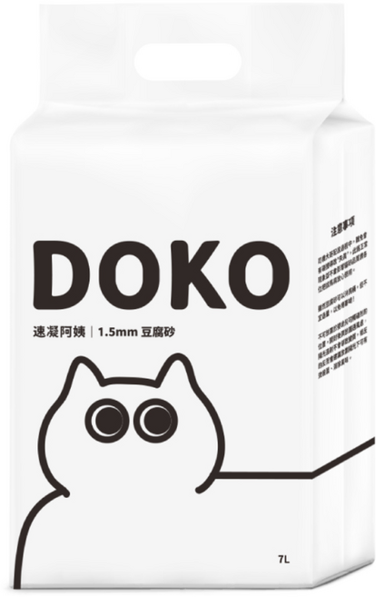 【DOKO】速凝阿姨豆腐砂 1.5mm經典款 4包團購組 7L 除臭貓砂 六種味道 限宅配出貨, 1個, 隨機4包, 隨機