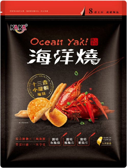 KAKA 海洋燒 醬燒蝦餅 210g 4入組, 1個, 840g