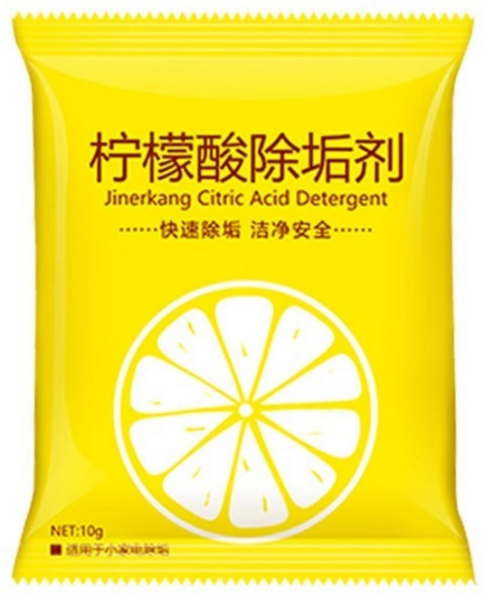 水垢清除劑 電水壺除垢劑 飲水機清潔劑 茶垢清潔 茶具去茶漬, 1個, 檸檬酸除垢劑 10g