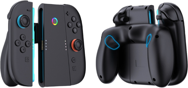 適用於 Switch 2 Joy-Con 充電握把 (副廠) - 合體手把 邊充邊玩, 1個, 黑色, SW2-746
