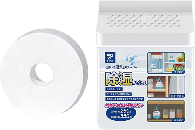 ANWO 防黴除濕盒 除濕盒 除濕袋 防潮盒 浴室除濕 防黴 乾燥 防霉 除溼 衣櫃除濕 防潮除濕盒 除溼盒 除濕餅, 約250g, 1套, 約550ml