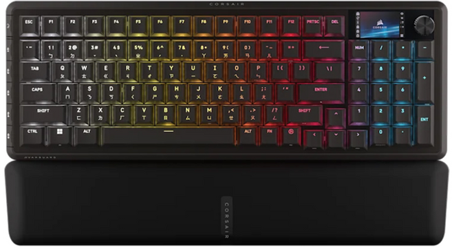 Corsair 海盜船 VANGUARD 96 先鋒者 無線電競鍵盤 線性軸 8k輪詢 LCD 機械鍵盤 無線鍵盤 鍵盤, RGB, 主商品, 線性