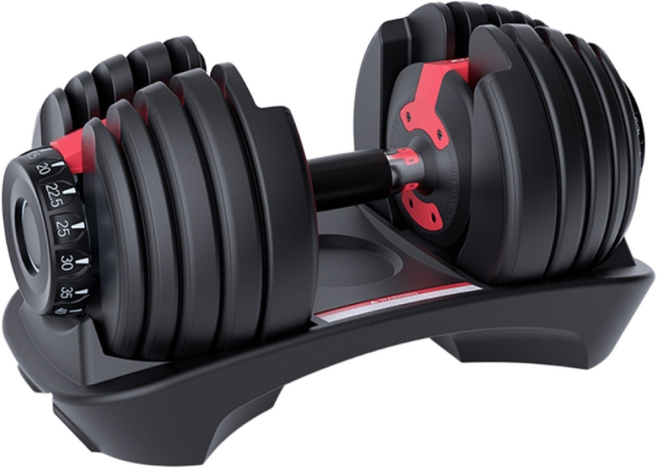 NEW LIFE Movement 可調節啞鈴 52.5磅/24KG 15檔自動調節 含底座, 1個, 單支-52.5磅(24kg)