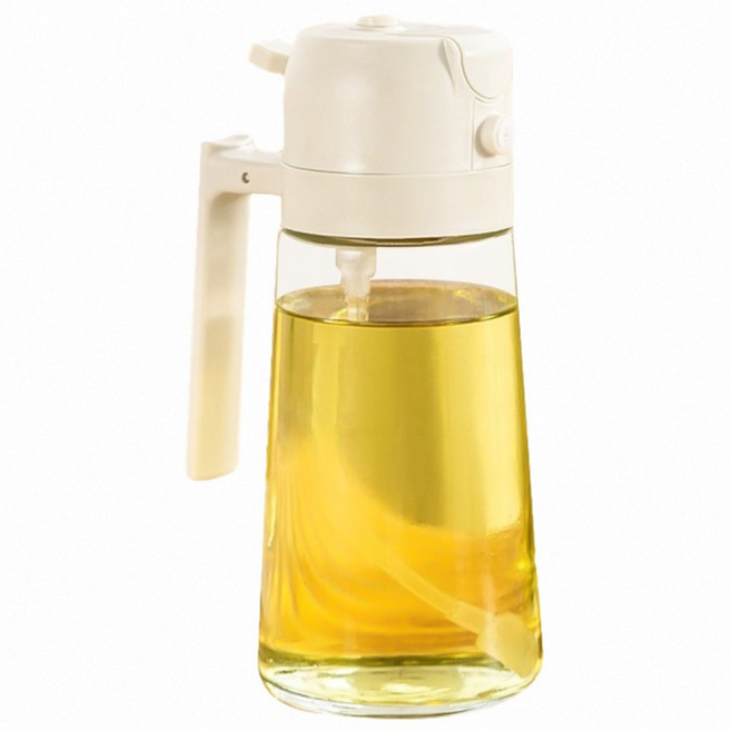 噴油倒油兩用油壺 玻璃油壺 料理油瓶, 1個, 470ml