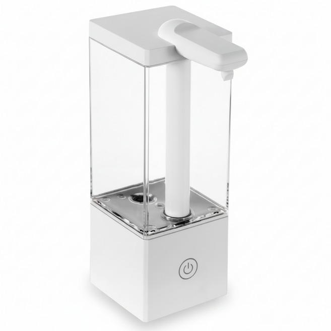 自動感應給皂機 IPX5防水 Type-C充電 490mL大容量 廚房浴室適用, 1個, 升級防水智能凝膠款,方形-白色-大號, 白色
