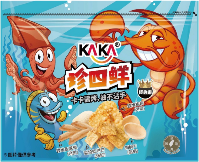 KAKA 珍四鮮 冠軍蝦 台南蝦餅 88g, 1個