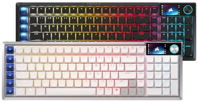 Corsair 海盜船 VANGUARD AIR 99 先鋒者 無線電競鍵盤 8k輪詢率 電競鍵盤 機械鍵盤 無線鍵盤, 白色, 主商品, 矮軸