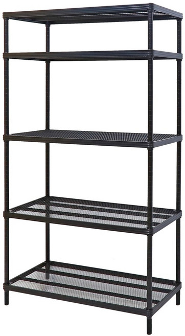 【品樂生活】耐重菱形網 45X90CM 五層鐵力士架, 1個, 推車款|高度186公分