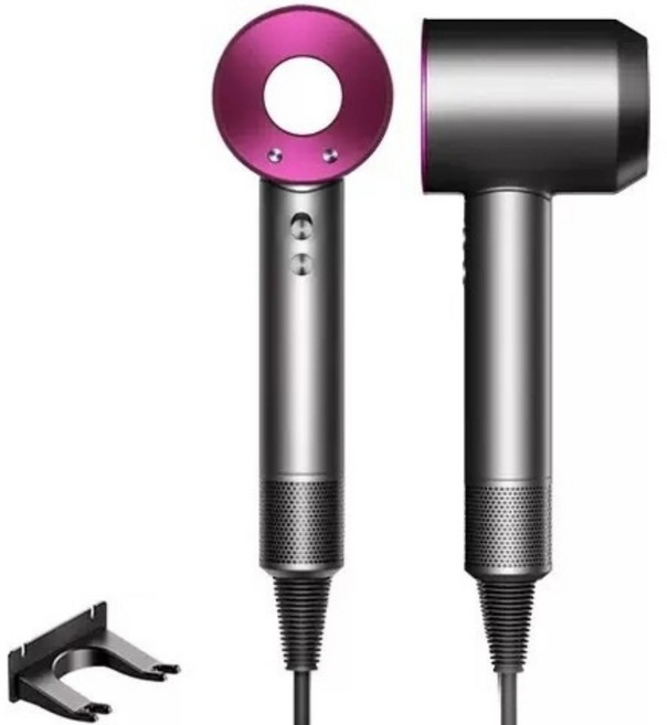 20億負離子 高速靜音吹風機 恆溫護髮, 美規(110V)五風嘴, 【磨砂質感】玫紅色贈送1.8米線