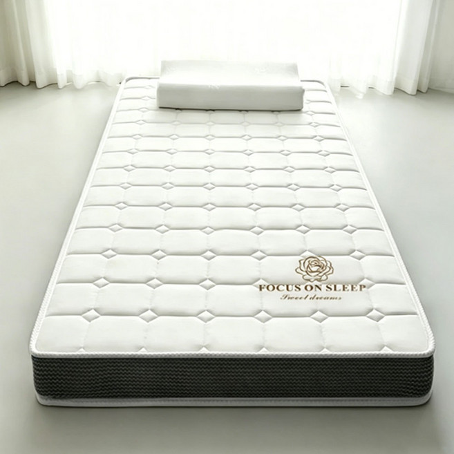 FOCUS ON SLEEP 乳膠記憶海綿床墊 學生宿舍榻榻米墊 單人雙人床墊 方格白 厚10cm 80x190cm 支撐護脊不易塌陷, 方格白-厚10cm【抗菌除蟎 拒絕塌陷】,特價80*190cm【這個尺寸只限灰色】