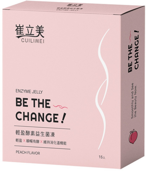 CUILIMEI酵素果凍 益生菌 崔立美 使排便順暢 代謝 酵素 消化酵素 水蜜桃 排便酵素 幫助消化 果凍條 升級加強款, 15g, 60個