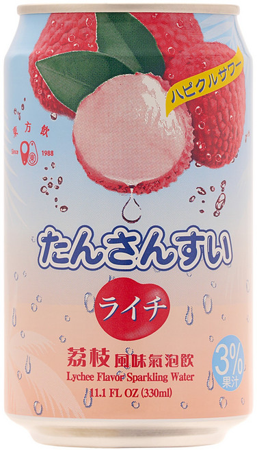 東方飲 荔枝風味氣泡飲 330ml, 24個