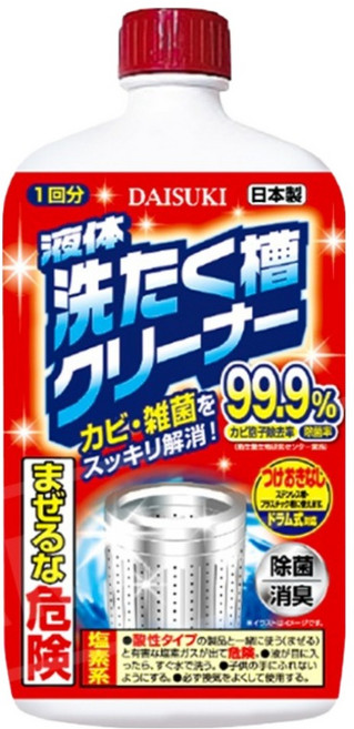 DAISUKI 強效洗衣槽清洗劑 日本製造 除霉除臭, 1個, 550g
