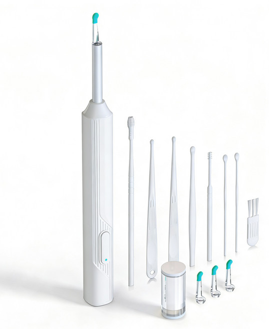 AIVK NE2可視挖耳勺 挖耳神器 智能可視內視鏡 500W高清可視 挖耳 耳屎內視鏡 挖耳神器 挖耳棒 掏耳器, 升級版【白色】【限時秒殺價】, 1吋