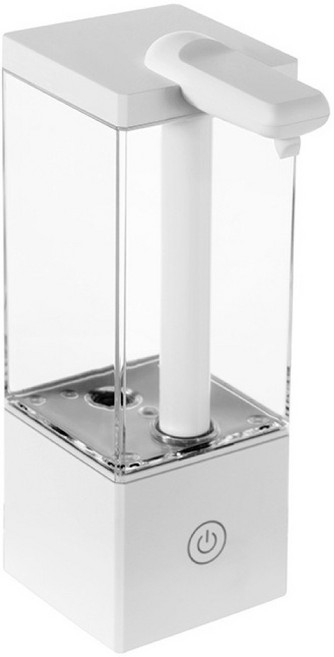 自動感應洗碗精機 洗手機 給皂機 IPX5防水 Type-C充電 490mL大容量 廚房浴室適用, 1個, 升級防水智能凝膠款+壁掛架,方形-白色-大號, 白色