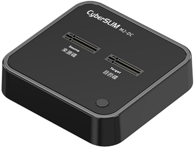 CyberSLIM M2-DC M.2 NVMe SSD雙槽硬碟拷貝機 高速傳輸 LED指示燈顯示 精巧設計, 1個