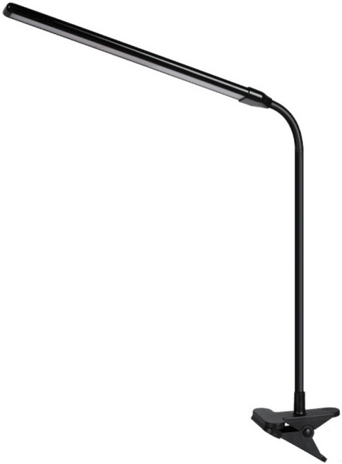 好記商店 LED 夾式檯燈 36公分加長款 三色調光 無閃爍 USB供電 閱讀工作燈, 36cm加長款|寬燈面,黑色, 黑色