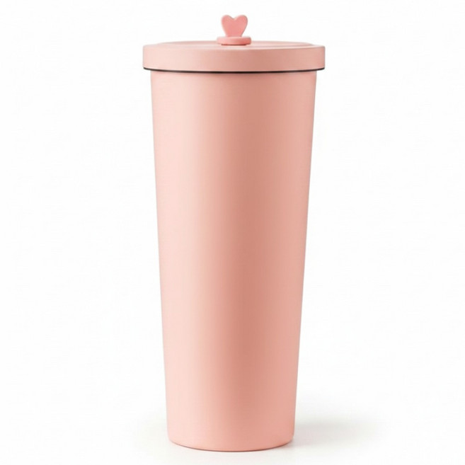 莫蘭迪陶瓷吸管杯 830ml, 莫蘭迪陶瓷吸管杯 陶瓷內塗層 贈六件套 珊瑚粉色, 1個