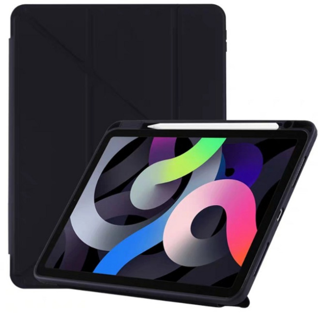 變形筆槽 iPad 保護套 保護殼, 黑色,Pro12.9吋 3/4/5代, 1個