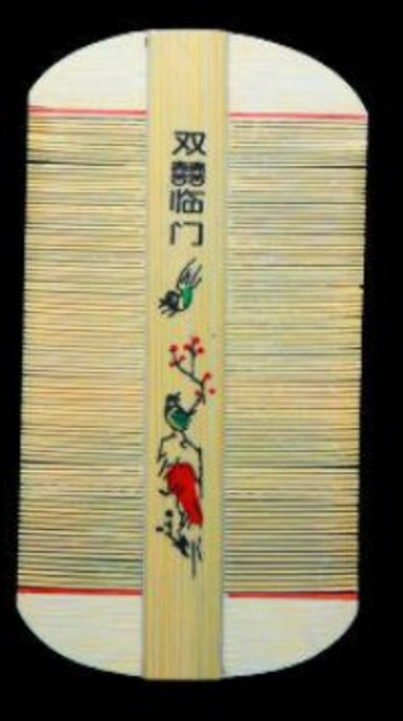 超密篦子梳 去虱卵 除蚤梳, 1個, 竹篦梳1把