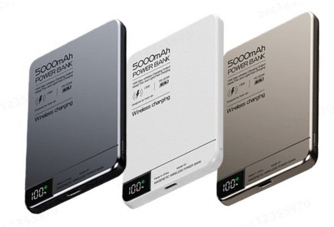 MagSafe 超薄磁吸行動電源 10000mAh 無線充電 快充 可上飛機 BSMI NCC認證, 鈦銀色【優先消耗+雙彈窗】10000毫安