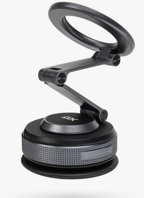 【POK】DOT Ultra Max 磁吸支架 隨吸百變 雙桿磁吸盤 車用多角度支架, 1個, 奈米膠款, 黑灰色系