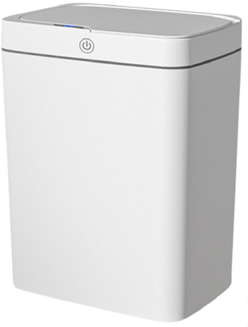 智能感應垃圾桶 密封防臭 大容量 靜音緩降, 15L-米白(充電款)