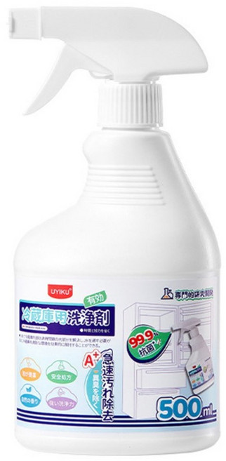 日本UYIKU 冰箱除臭劑 冰箱清潔劑 電器除異味, 1個, 500ml