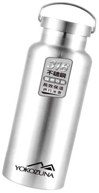 316不鏽鋼 極限真空保溫杯 SGS台灣合格檢驗, 1個, 台灣代理YOKOZUNA-500ml, 銀, 500ml