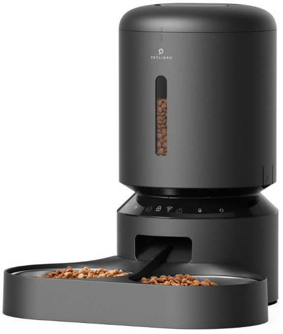 PETLIBRO 膠囊自動餵食器 WiFi連線版 5L 單/雙碗 黑/白色 寵物自動餵食器, WIFI款 黑色雙碗, 1個