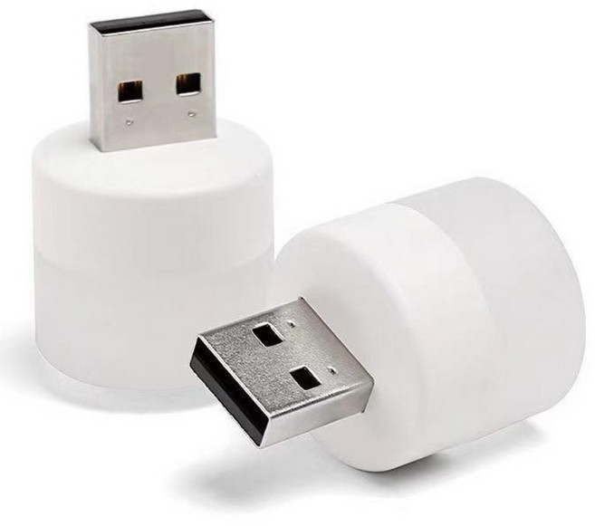 LED 小圓燈 USB 便攜式 迷你夜燈, 白光