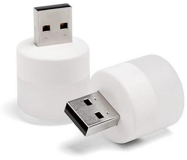 LED 小圓燈 USB 便攜式 迷你夜燈, 暖光