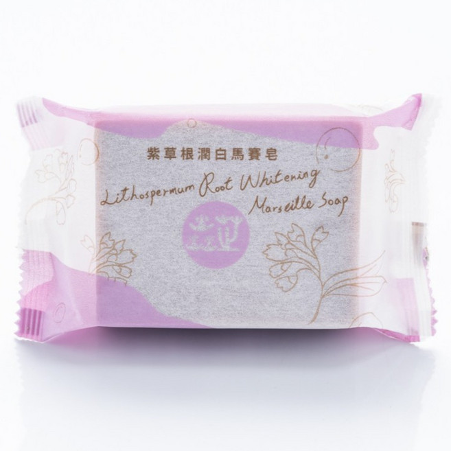 焱芝紫草根潤白馬賽皂 減緩乾燥泛紅 淨白肌膚 改善暗沉 手工皂, 120g, 1個