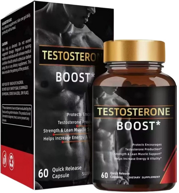 TESTOSTERONE BOOST睪同素 男性保養 保健 精選睪同素 龍根猛漲 瑪卡 保養 瑪卡 鋅 精胺酸 B群 促睪 男士專用, 2個, 60顆