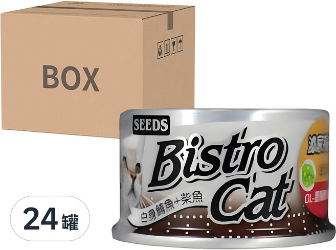 惜時 Bistro cat 特級銀貓健康餐罐, 白身鮪魚 + 柴魚, 80g, 24罐