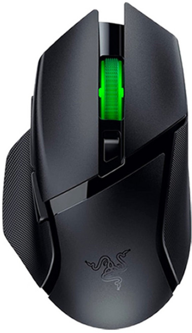 Razer 雷蛇 BASILISK V3 X HYPERSPEED 巴塞利斯蛇 無線電競滑鼠 雙模連線 輕量化設計, 主商品+黑色鼠墊, 黑色, A27630-01