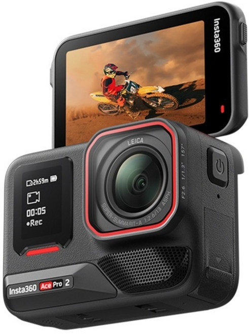 Insta360 Ace Pro 2 雙電版 AI雙核心 8K運動相機, (雙電版本)創作者套裝,sandisk 512G 紅黃卡, Black