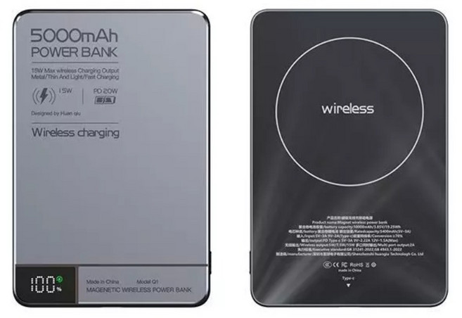 MagSafe 行動電源 快充磁吸 無線充電, 鈦銀色【優先消耗+雙彈窗】耳機手錶三合一,10000毫安【帶3C標識|可上飛機】, 鈦銀色, Q2
