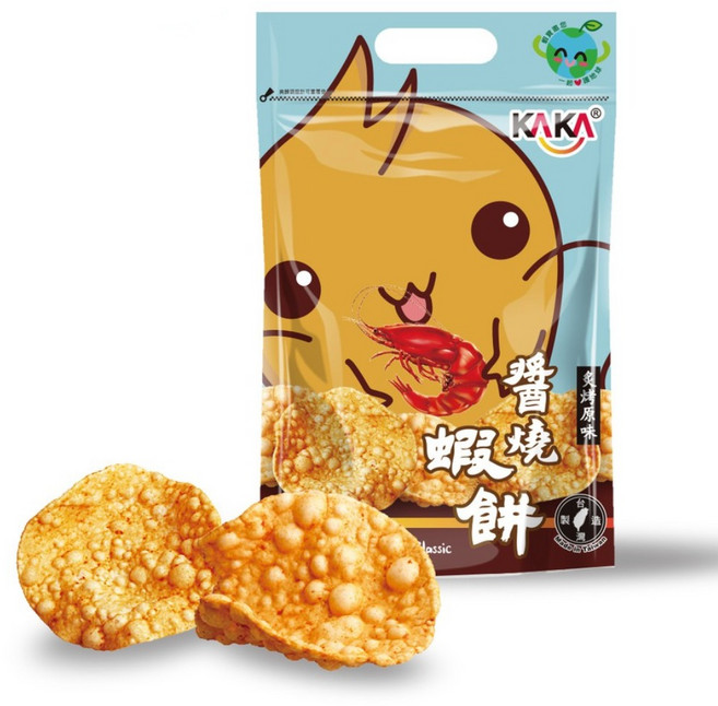 KAKA 醬燒蝦餅 80g 炙烤原味, 1個